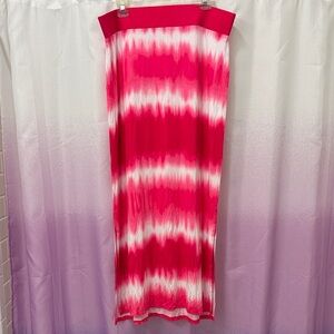 a.n.a Pink and White Tie-Dye Maxi Skirt NWT
